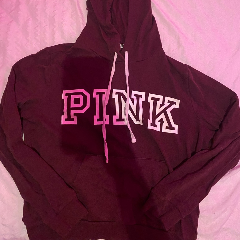 PINK Maroon Hoodie